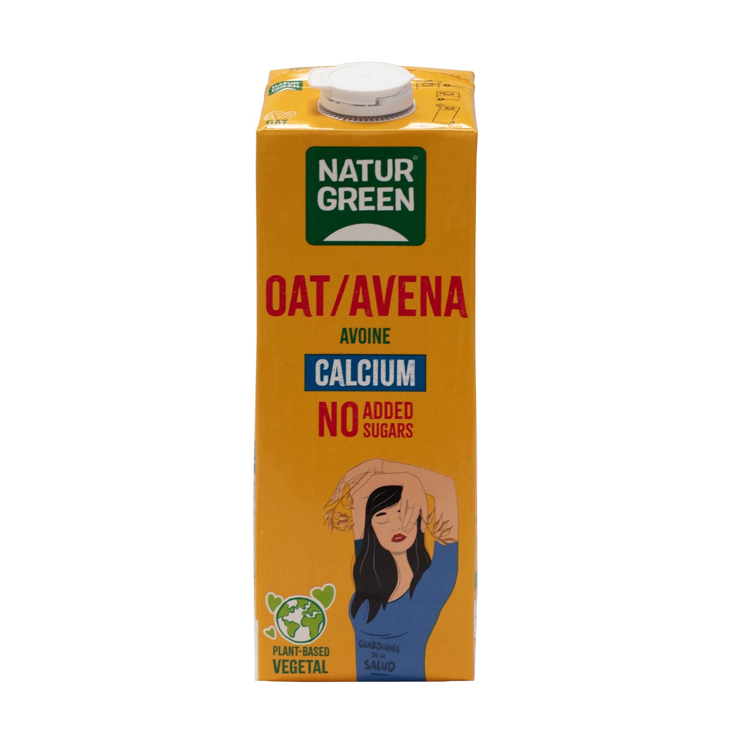 Pack 6x Bebida de Avena Sin Azúcares Añadidos con Calcio 1 L NaturGreen