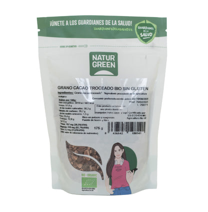 Grano Cacao Troceado Bio 175 g NaturGreen