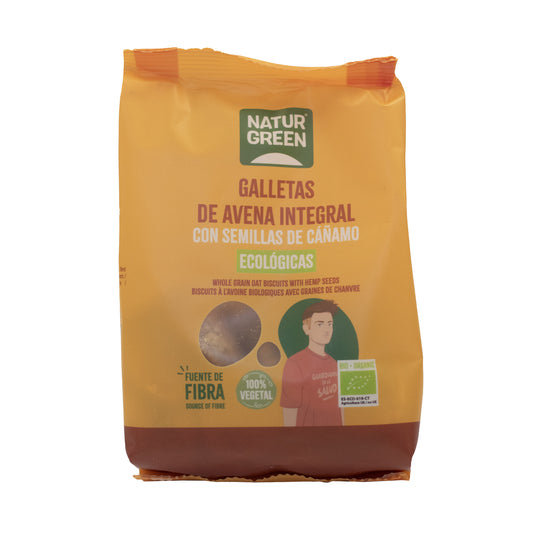 Galleta de Avena Integral con Cáñamo Bio 140g NaturGreen