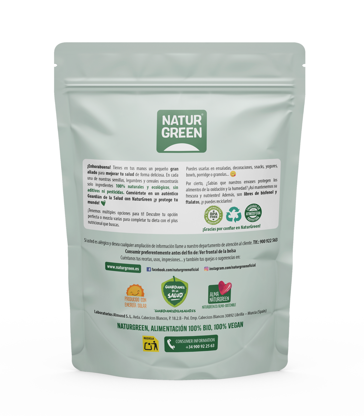 Mezcla 6 Semillas Ensalada Goji y Chía Bio 225 g NaturGreen
