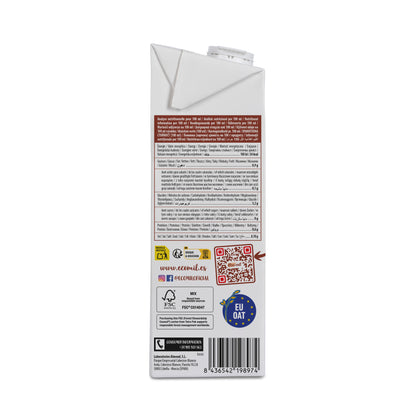 Bebida de Avena Nature Sin Azúcares Bio 1L Ecomil