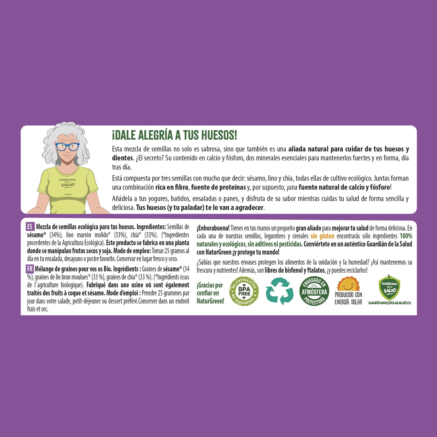Semillas SmartMix Huesos Bio 175 g NaturGreen