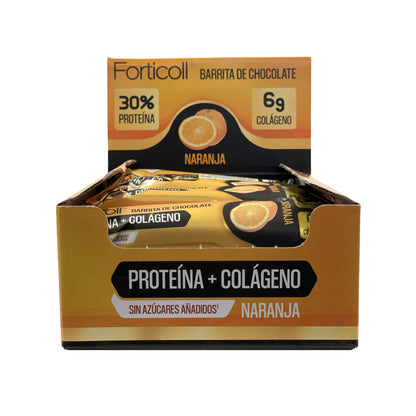 Pack 12x Barrita Proteína Colágeno Naranja 50 g Forticoll