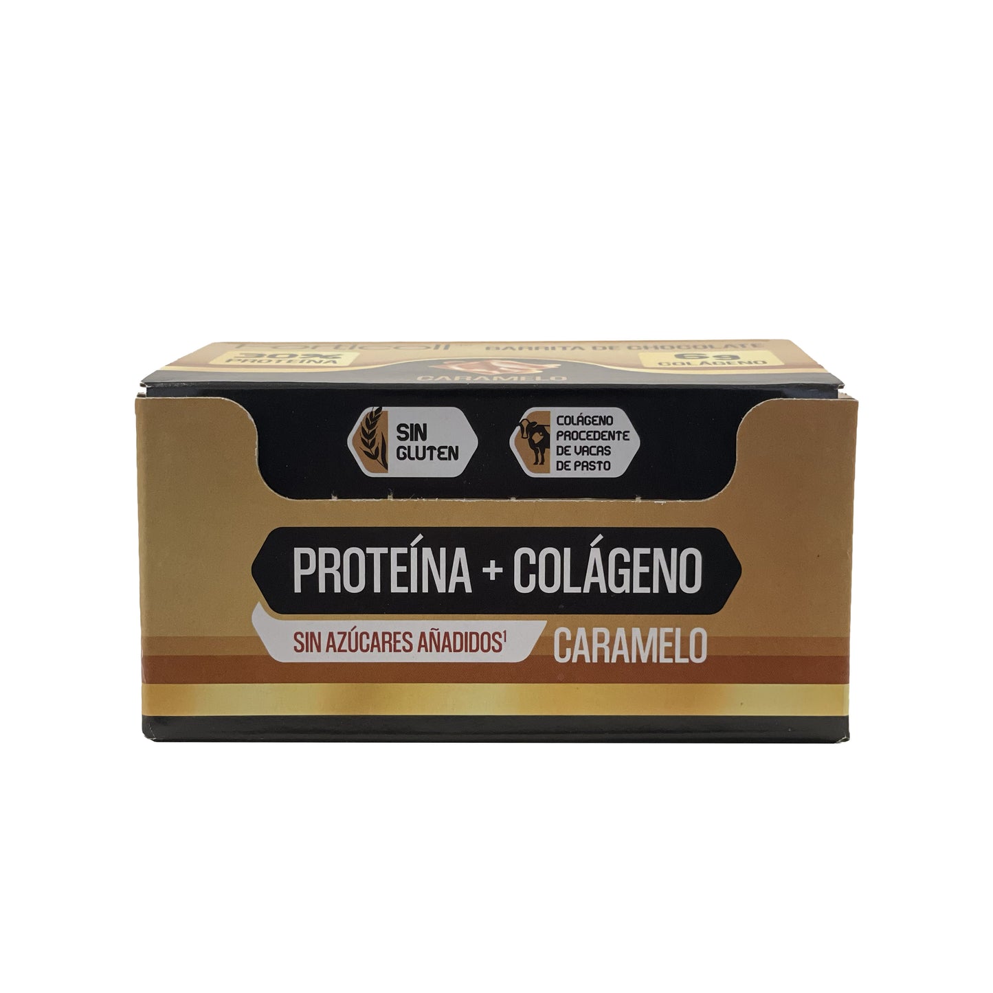 Pack 12x Barrita Proteína Colágeno Caramelo 50 g Forticoll