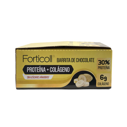 Pack 12x Barrita Proteína Colágeno Plátano 50 g Forticoll