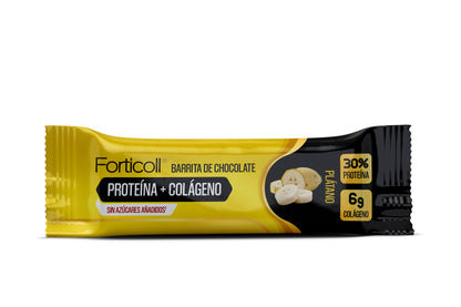 Pack 12x Barrita Proteína Colágeno Plátano 50 g Forticoll