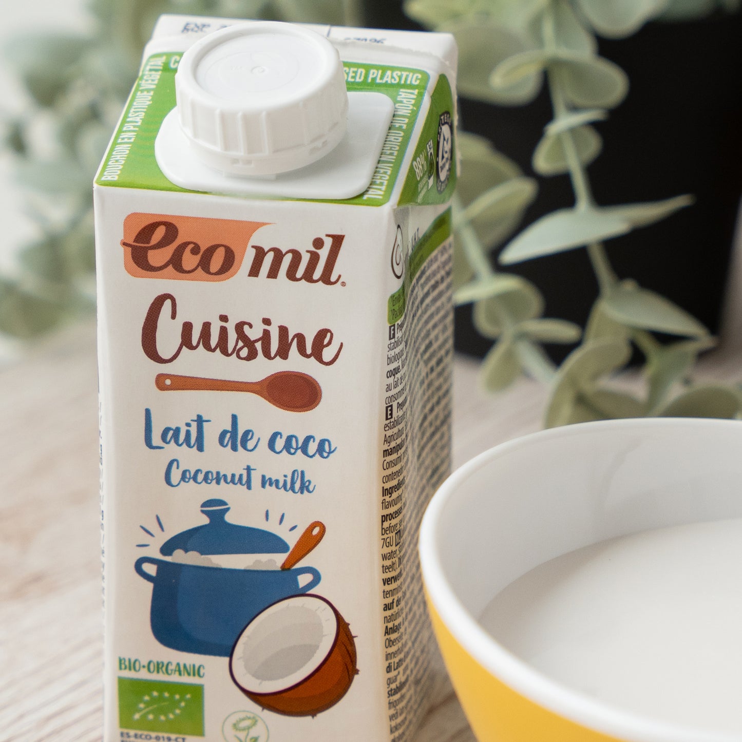 Leche de coco Bio para cocinar 200ml Ecomil