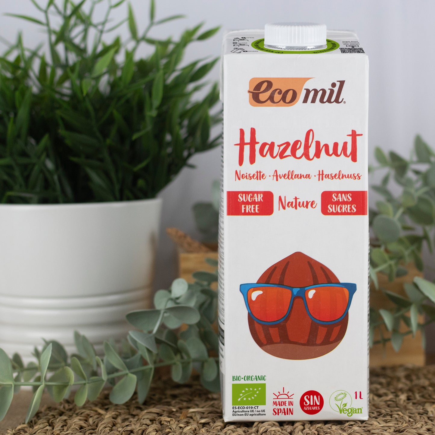 Pack 6x Bebida de Avellanas Ecológica Nature 1l Ecomil