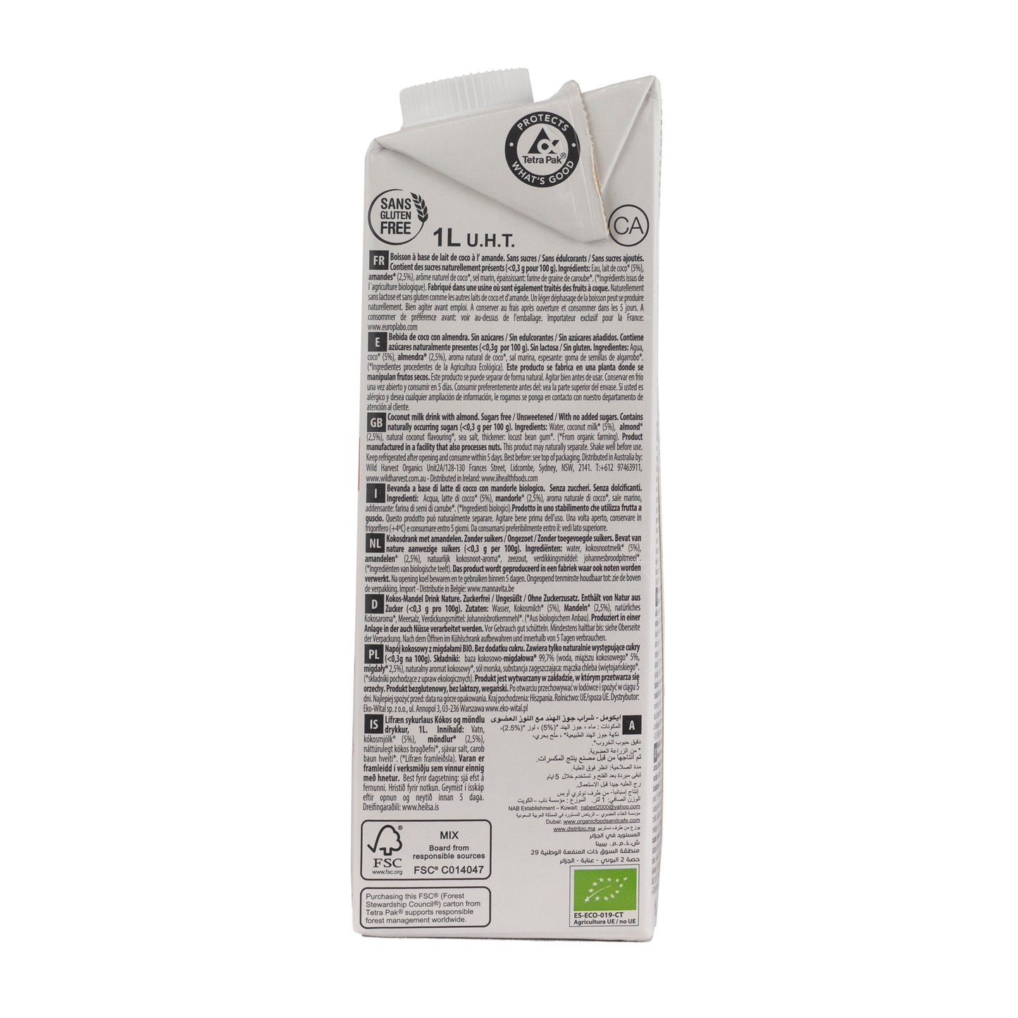 Bebida de Coco y Almendra Bio Nature 1l Ecomil
