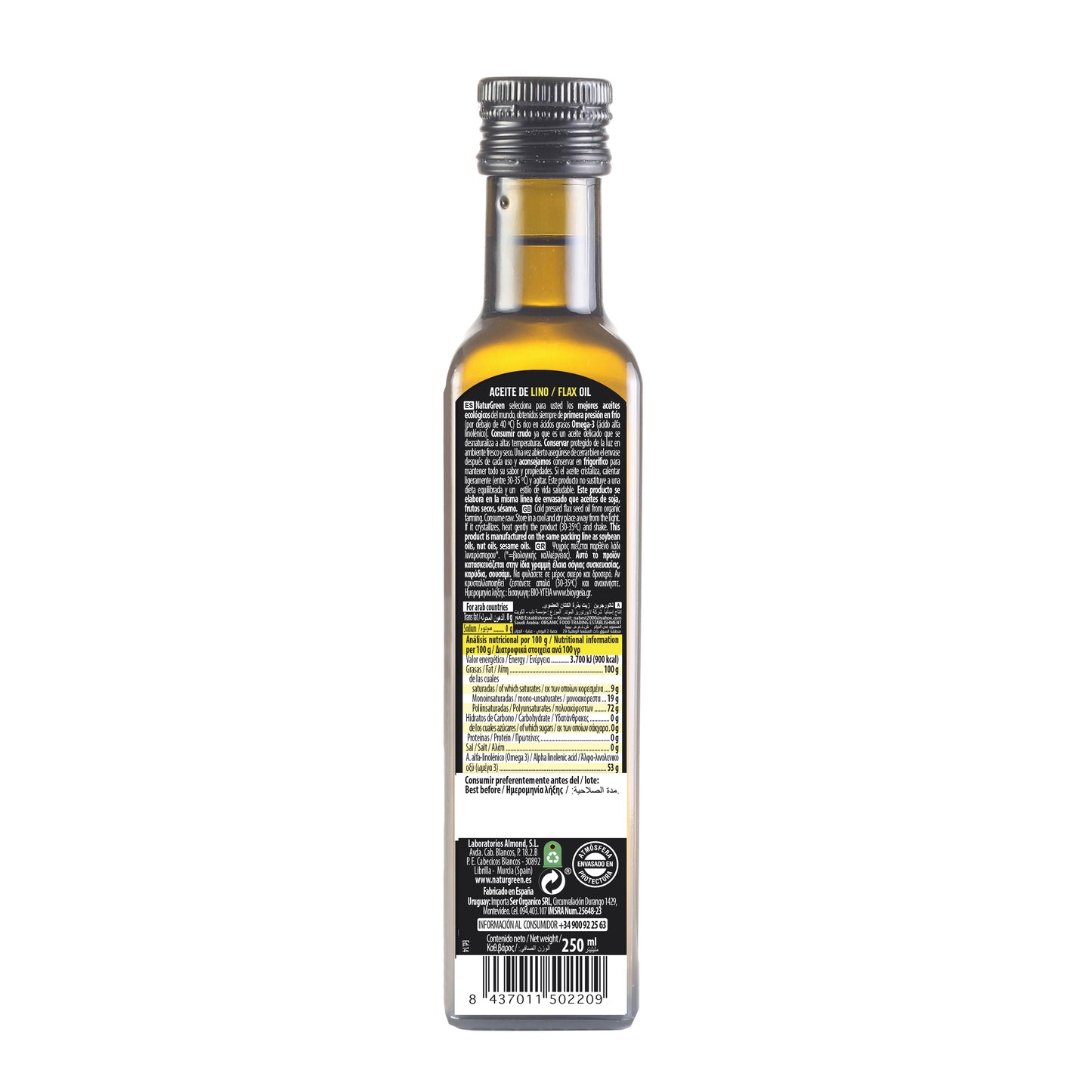 Aceite de Lino Ecológico 250 ml NaturGreen