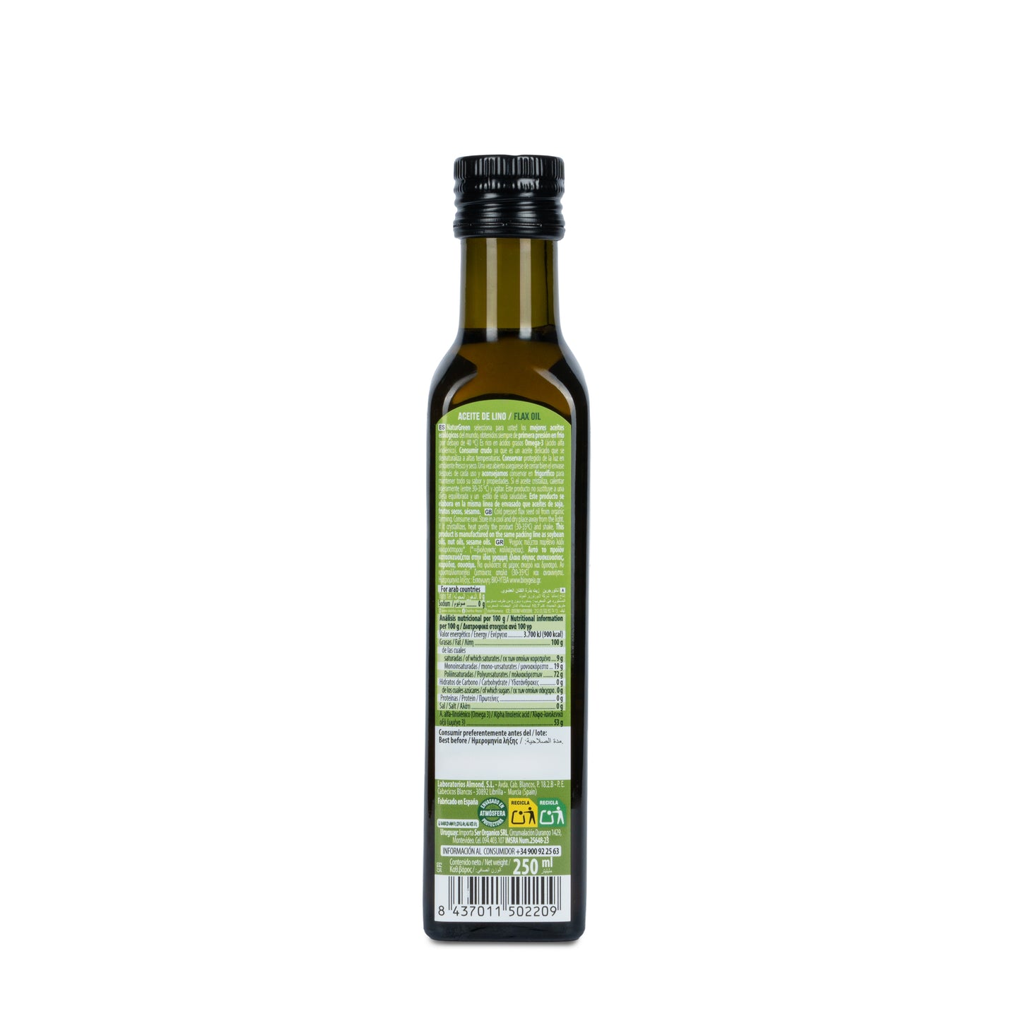 Pack 6x Aceite de Lino Ecológico 250 ml NaturGreen