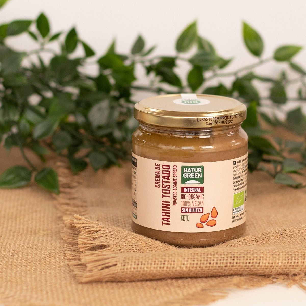 Tahín de Sésamo Tostado Ecológico 300g NaturGreen