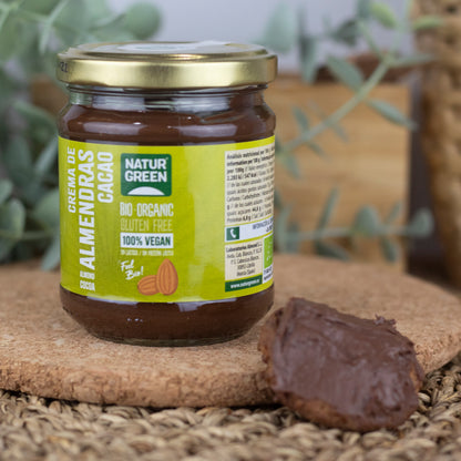 Pack 6x Crema de Almendras y  Cacao Ecológica 200g NaturGreen