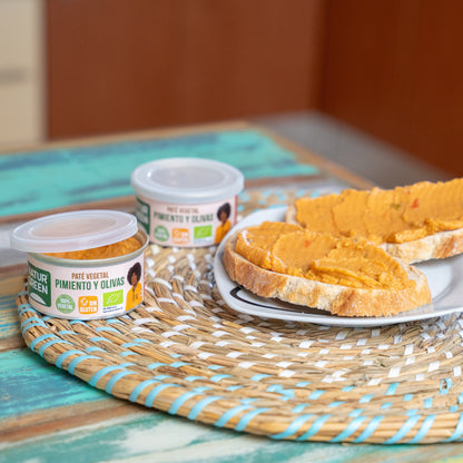 Pack 12x Paté de Pimiento y Olivas Bio 125 g NaturGreen