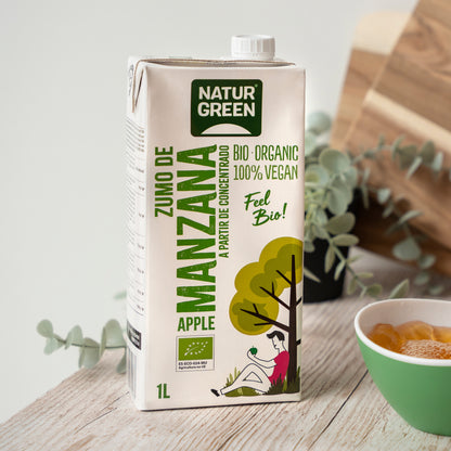 Pack 12x Zumo de Manzana Ecológico 1l NaturGreen