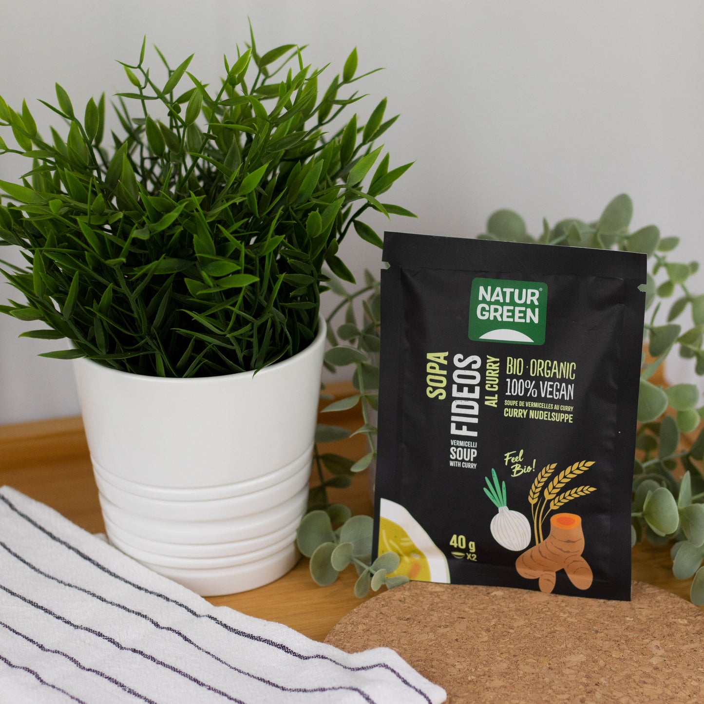 Sopa de Fideos al Curry Ecológica 40g NaturGreen