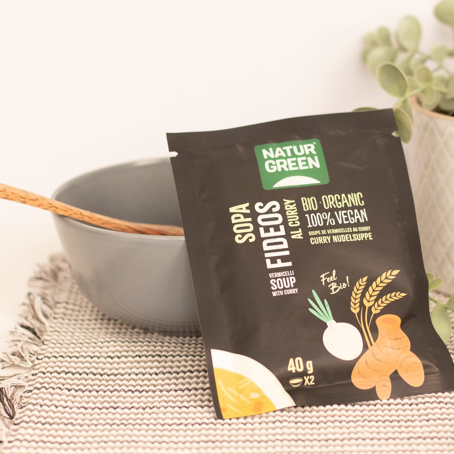 Sopa de Fideos al Curry Ecológica 40g NaturGreen