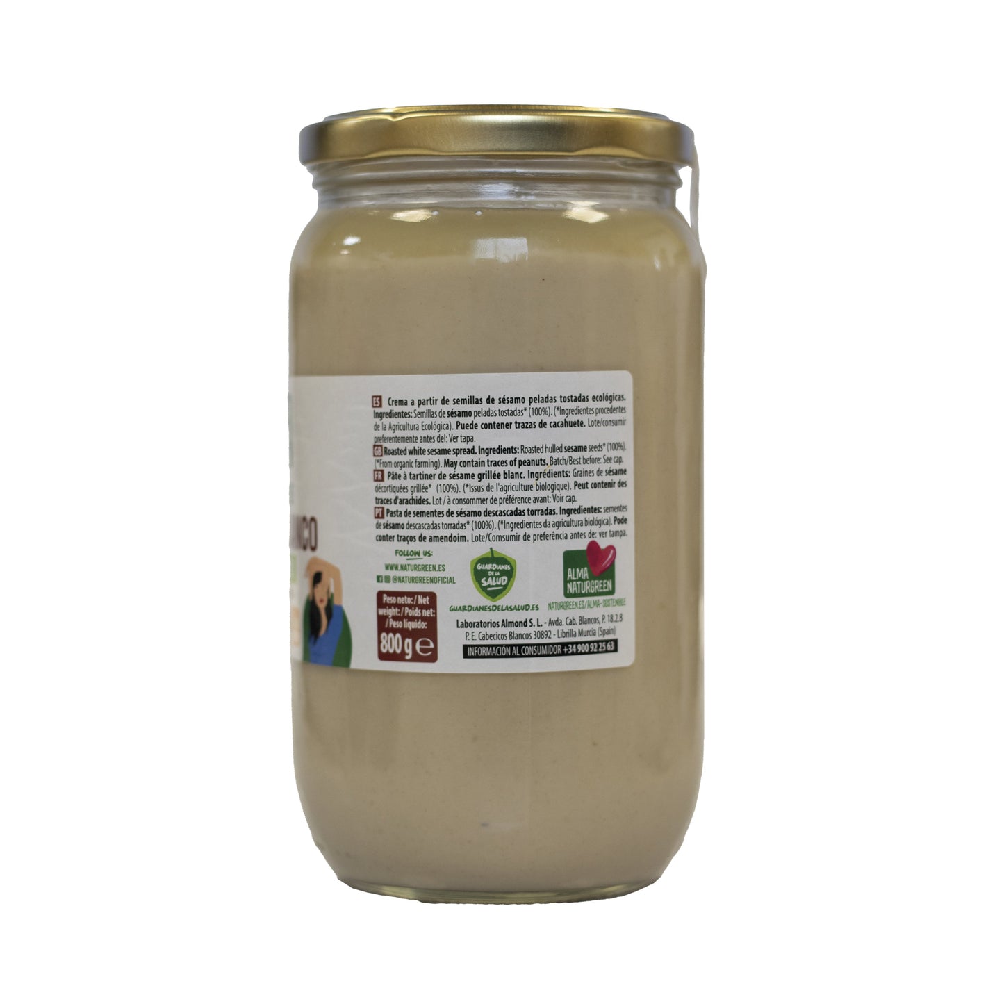 Pack 6x Tahín de Sésamo Ecológico 800g NaturGreen