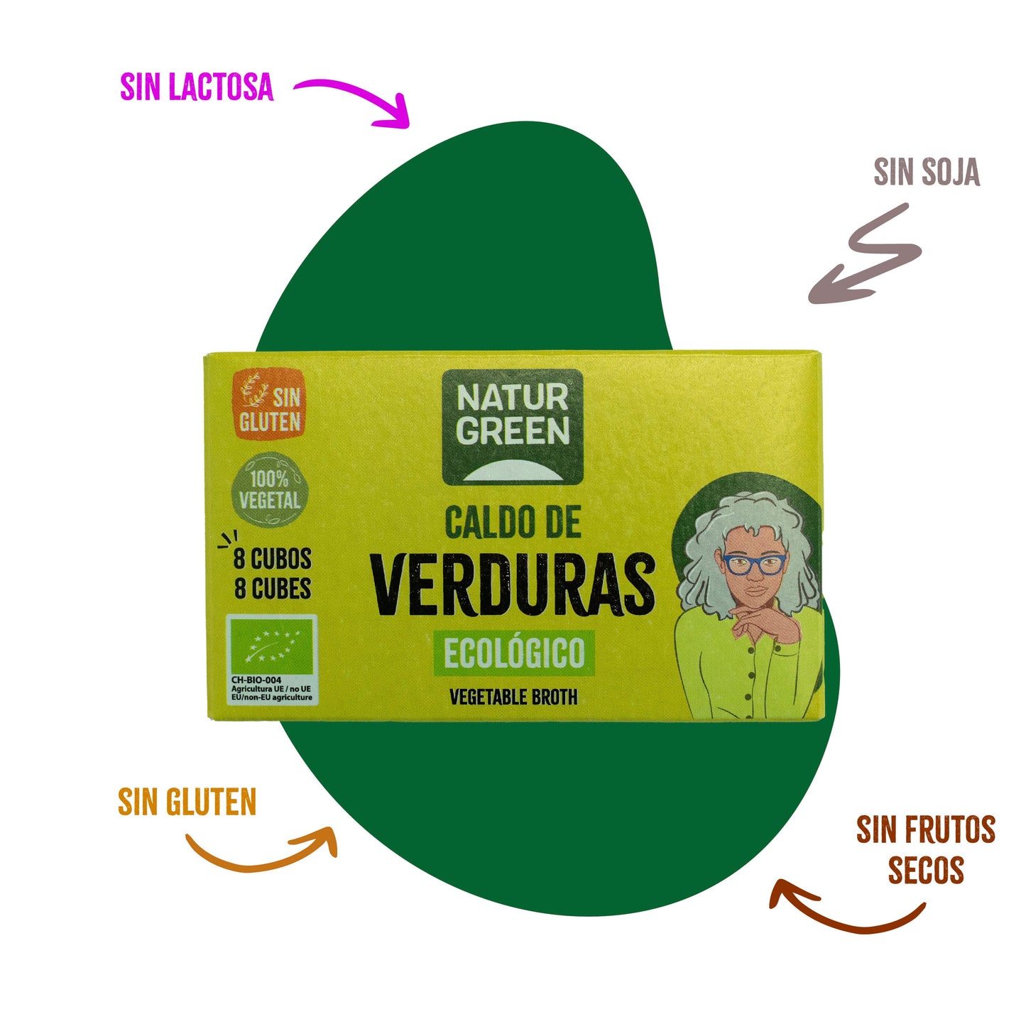 Cubito de Caldo de Verduras Ecológico (10x8,4g) NaturGreen