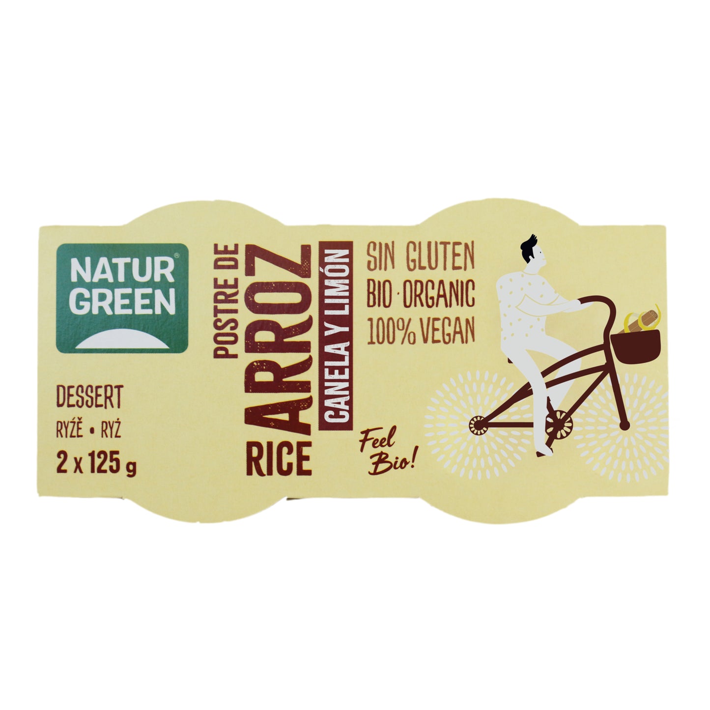 Postre de Arroz con Canela y Limón Ecológico (2x125 g) NaturGreen