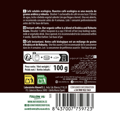 Pack 6x Café Instantáneo Ecológico 100g NaturGreen