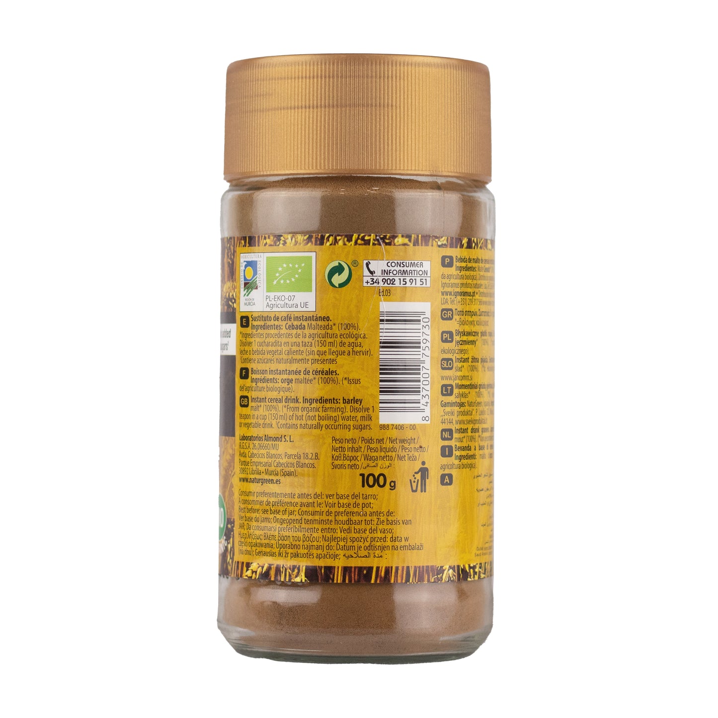 Malta Instantánea Ecológica 100g NaturGreen
