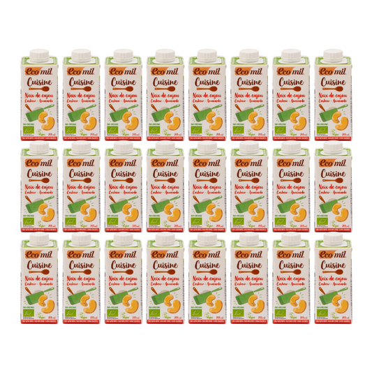 Pack 24x Nata ecológica para cocinar de Anacardos 200 ml. EcoMil Cuisine