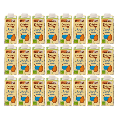 Pack 24x Nata ecológica para cocinar de Almendra 200 ml. EcoMil Cuisine