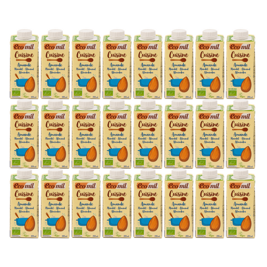 Pack 24x Nata ecológica para cocinar de Almendra 200 ml. EcoMil Cuisine