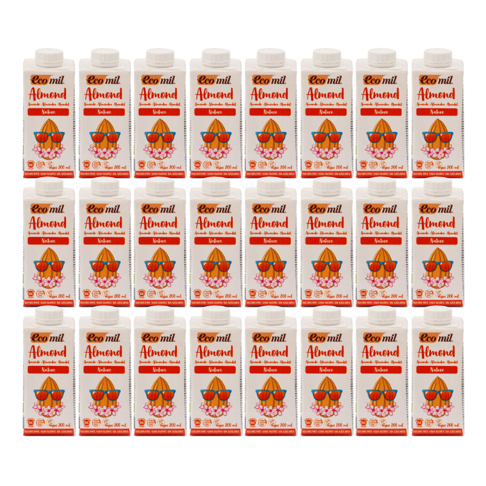 Pack 24x Bebida de Almendra Bio Nature 200ml Ecomil