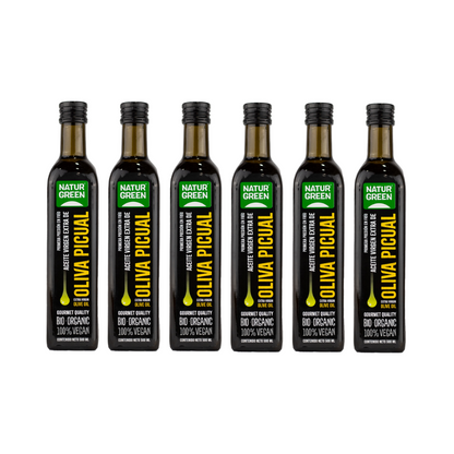 Pack 6x Aceite de Oliva Picual Ecológico 500 ml NaturGreen