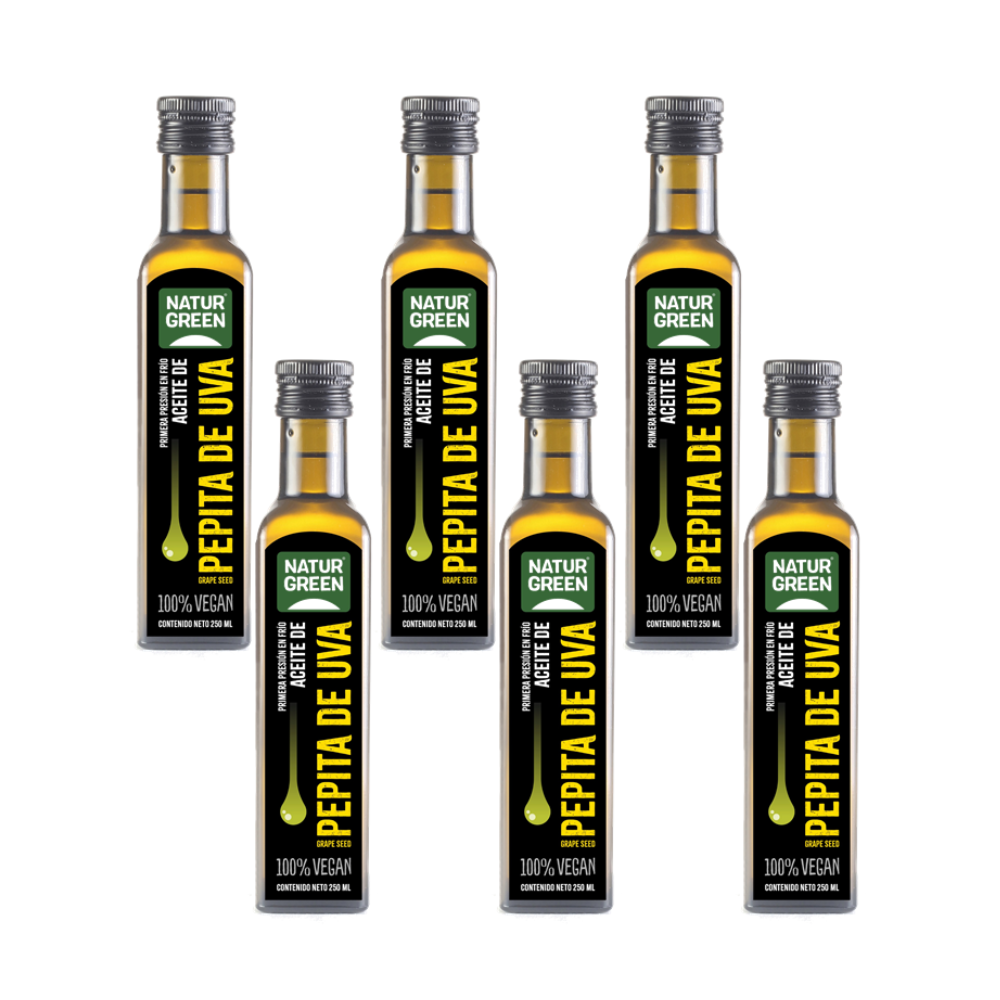 Pack 6x Aceite de Pepita de Uva 250 ml NaturGreen
