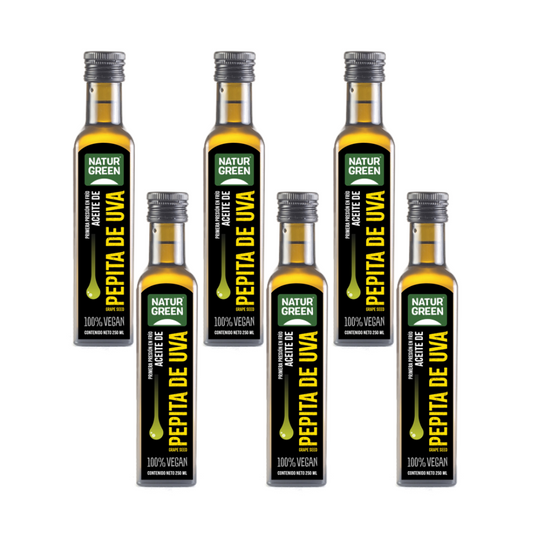 Pack 6x Aceite de Pepita de Uva 250 ml NaturGreen