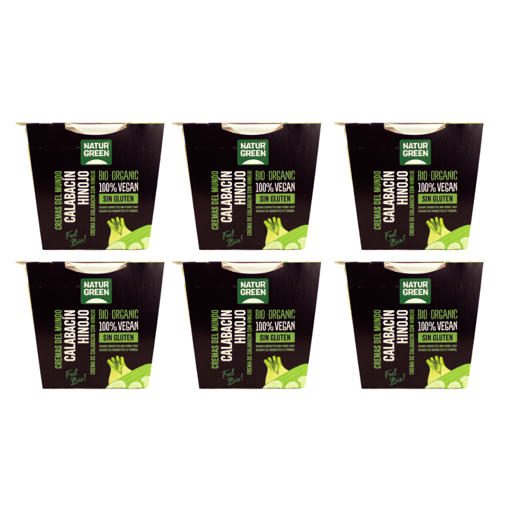 Pack 6x Crema de Calabacín e Hinojo Bio 310g NaturGreen