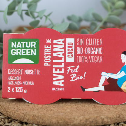Postre de Avellana y Cacao Bio (2x125 g) NaturGreen