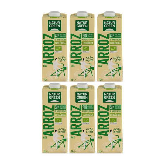Pack 6x Bebida de Arroz Sin Azúcares Añadidos Bio 1L NaturGreen