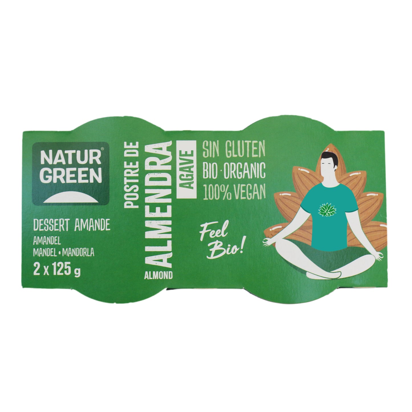 Postre de Almendra y  Agave Bio (2x125 g) NaturGreen