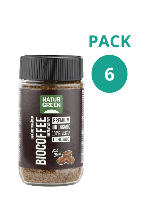 Pack 6x Café Instantáneo Ecológico 100g NaturGreen