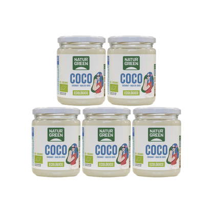 Pack 5x Coco Virgen Ecológico 430 ml NaturGreen