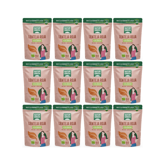 Pack 12x Lenteja Roja Ecológica 500g NaturGreen