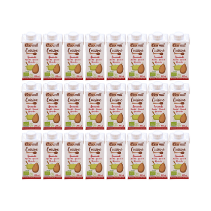 Pack 24x Crema de Almendra para cocinar ecológica 200 ml EcoMil Cuisine
