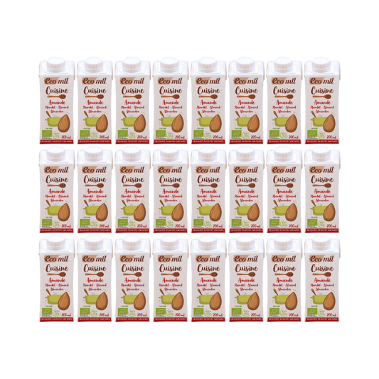 Pack 24x Crema de Almendra para cocinar ecológica 200 ml EcoMil Cuisine