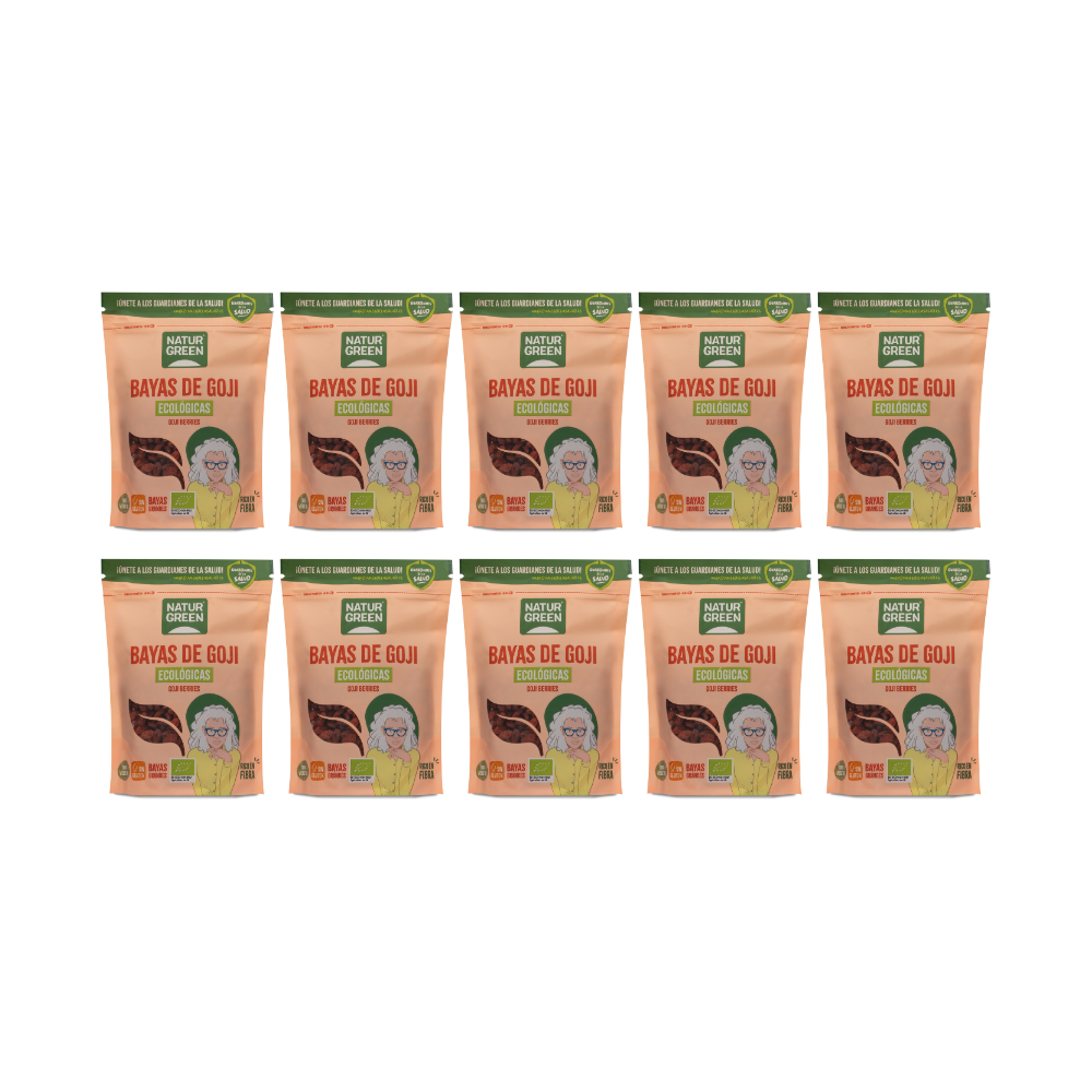Pack 10x Bayas de Goji Ecológicas Grandes 200g NaturGreen