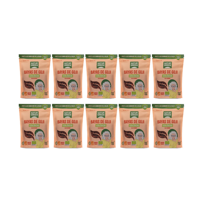 Pack 10x Bayas de Goji Ecológicas Grandes 200g NaturGreen