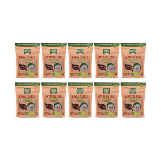 Pack 10x Bayas de Goji Ecológicas Grandes 200g NaturGreen