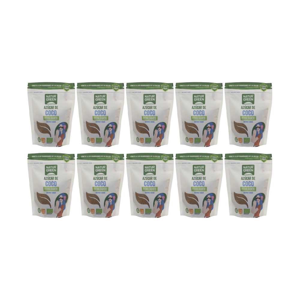 Pack 10x Azúcar de Coco Ecológico 300g NaturGreen