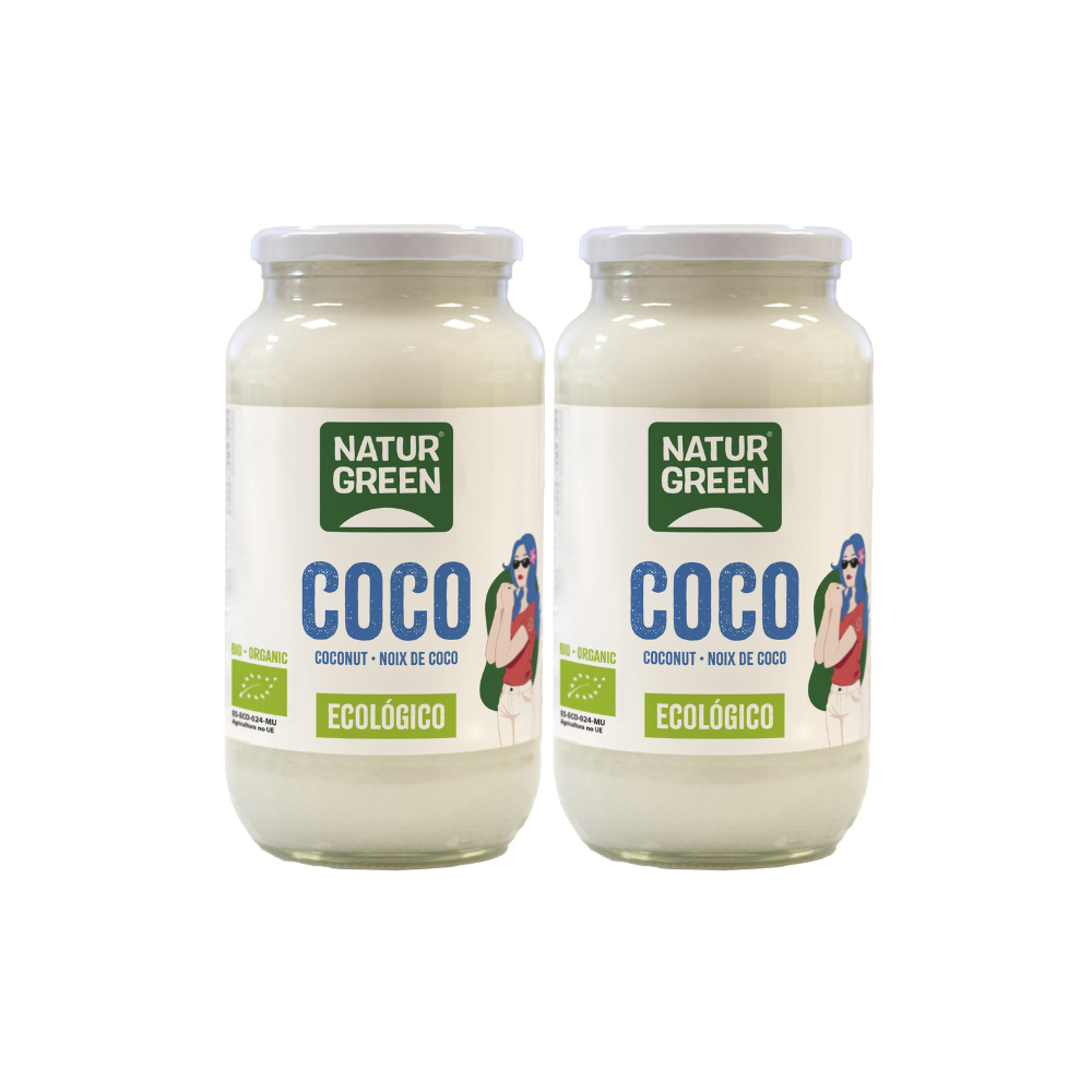 Pack 2x Coco Virgen Ecológico 860 ml NaturGreen