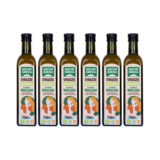 Pack 6x Vinagre de Sidra de Manzana Ecológico 500 ml NaturGreen