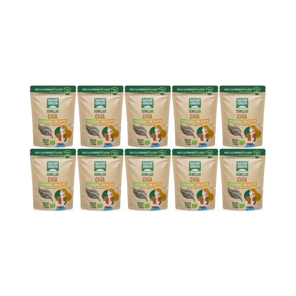 Pack 10x Semillas de Chía Ecológicas 500g NaturGreen