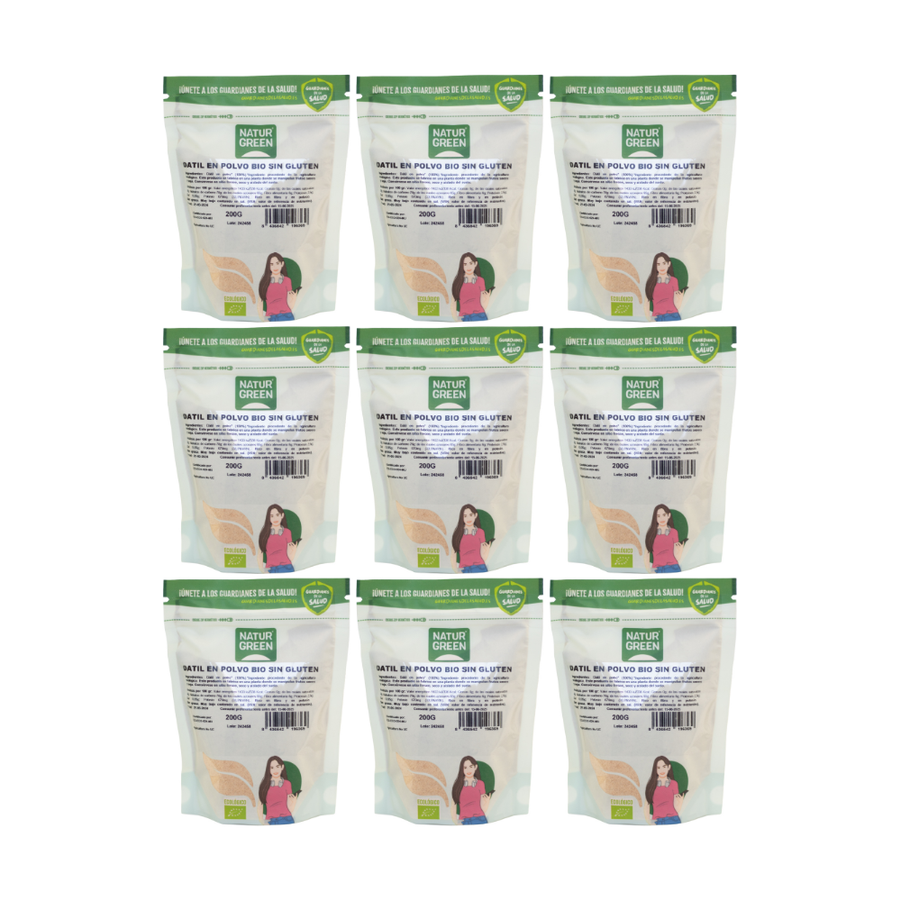 Pack 9x Harina de Dátil Bio 200 g NaturGreen